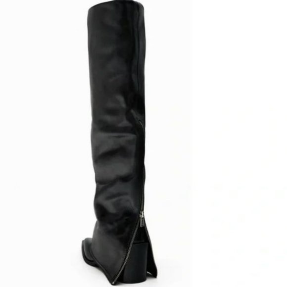 ZARA LEATHER GAITER BOOTS - Picture 2 of 12
